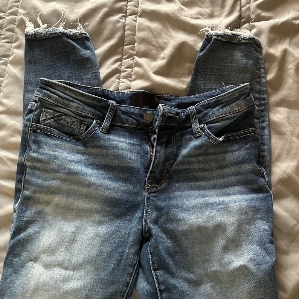 Buckle Distressed Blue Skinny Jeans